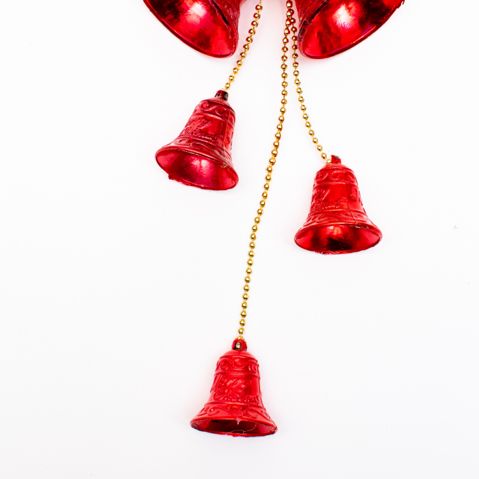 Ornament de Agatat pentru Craciun, pentru Camera Copilului - Clopotei Rosii si Maimutica, 32 cm [3]