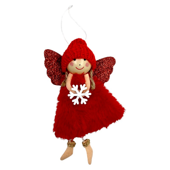 Ornament pentru brad, Ingeras Rosu, 17cm [1]