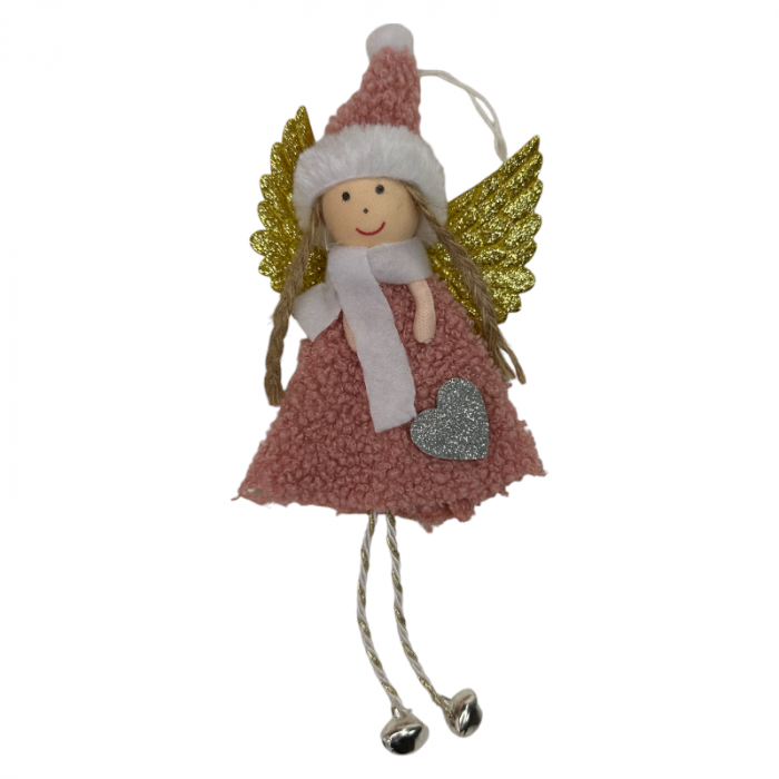 Ornament pentru brad, Ingeras Roz, 17cm [2]