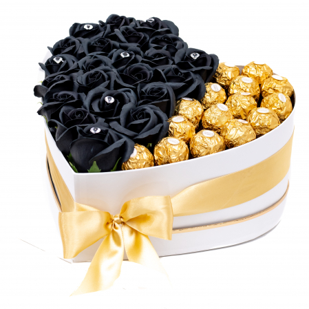 Aranjament Floral Black Ferrero Rocher Love, 26cm [1]