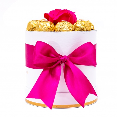 Aranjament Floral Pink Ferrero Rose, 15cm [1]