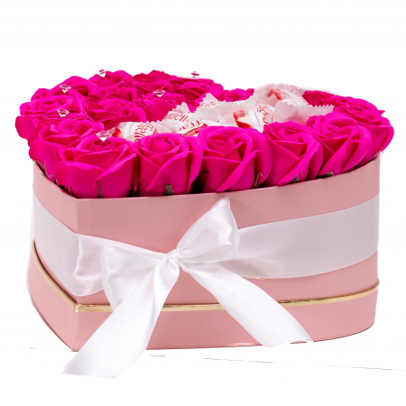 Aranjament Floral Raffaello Pink, 26cm [2]