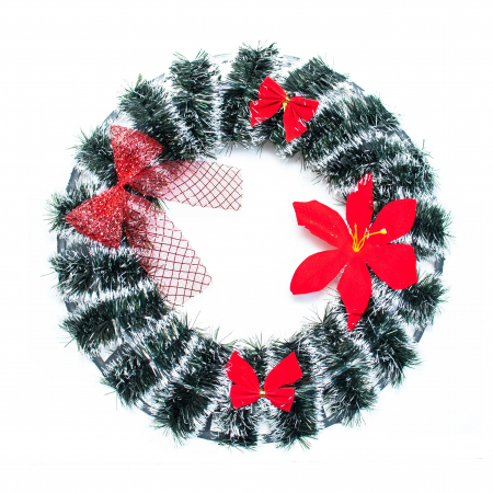 DECORATIUNI DE CRACIUN - Coronita Craciun ninsa 35cm