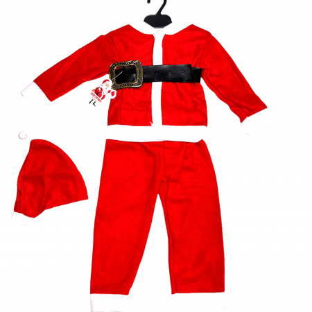 OFERTE BRAZI - Costum Mos Craciun copii, plusat, 4 piese