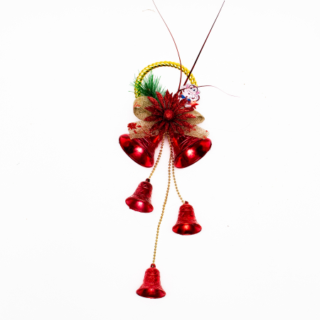 Ornament de Agatat pentru Craciun, pentru Camera Copilului - Clopotei Rosii si Maimutica, 32 cm [1]