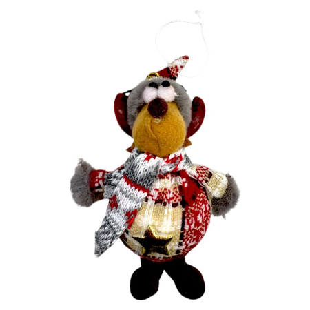 DECORATIUNI DE CRACIUN - Ornament pentru brad, Glob de pus, Ren, 16cm