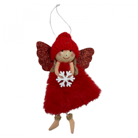 Ornament pentru brad, Ingeras Rosu, 17cm [1]