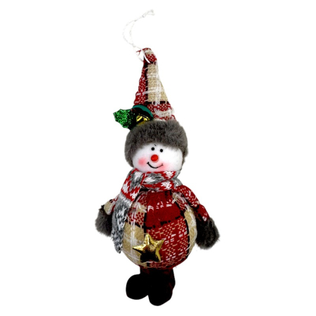 DECORATIUNI DE CRACIUN - Ornament pentru brad, Om de zapada, 17cm