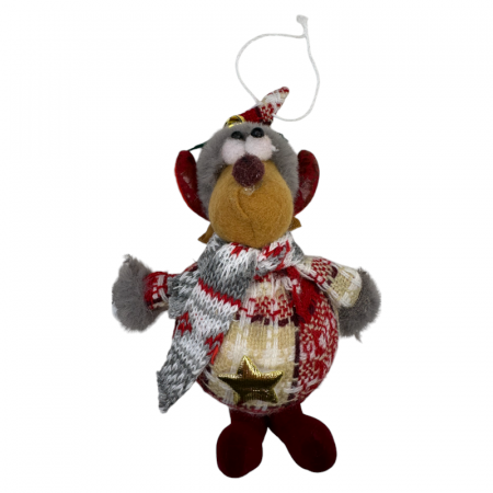 DECORATIUNI DE CRACIUN - Ornament pentru brad, Glob de pus, Ren, 16cm