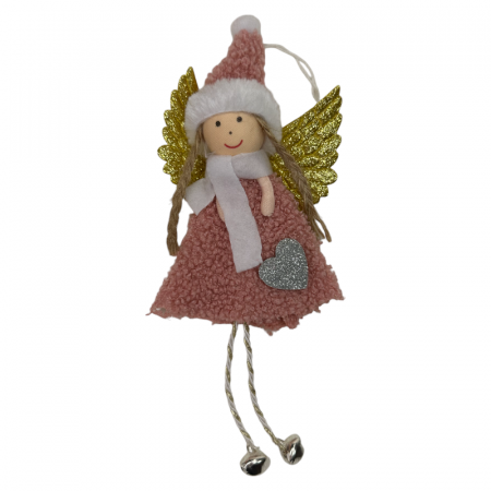 Ornament pentru brad, Ingeras Roz, 17cm [1]