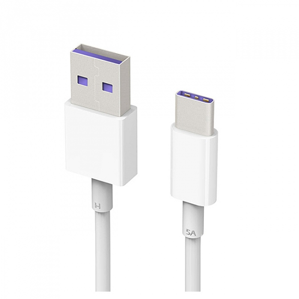 Cablu de date Type C Huawei HL1289, USB 3.1, original, 5A, alb [1]