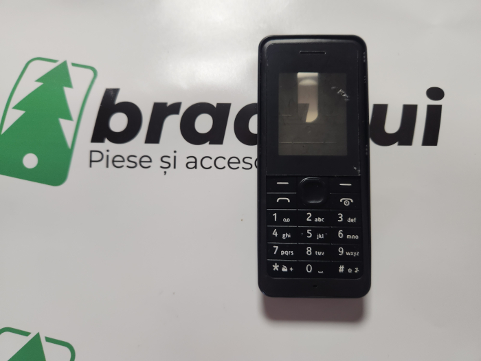 Carcasa Compatibila pentru Nokia 106 neagra – Kit Complet fara logo [1]