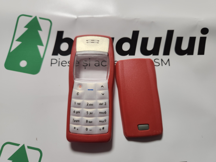Carcasa Compatibila pentru Nokia 1100 rosie – Kit Complet Fara Logo [1]