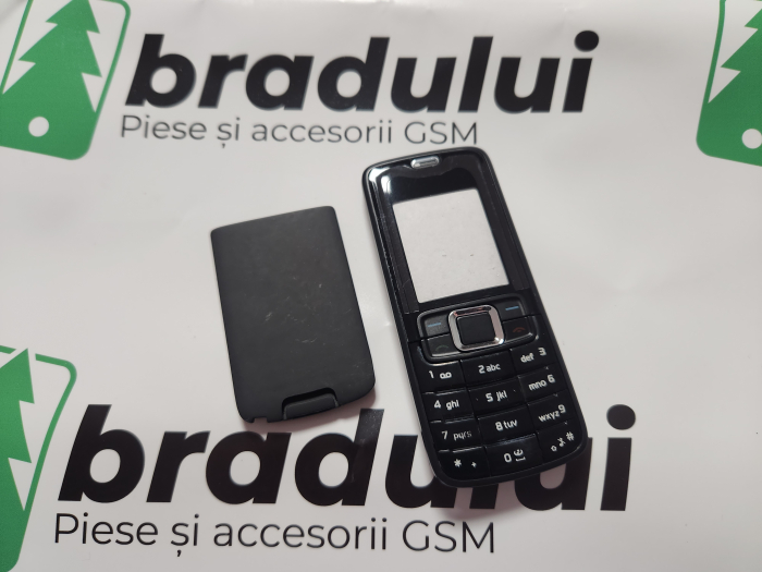 Carcasa Compatibila pentru Nokia 3110c neagra – Kit Complet Fara Logo [1]