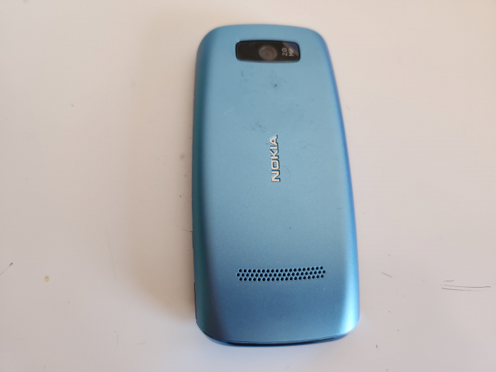 Telefon Nokia 306 folosit albastru cu folie pe ecran [2]