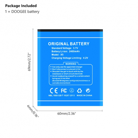 Piese telefoane si tablete - Baterie pentru Doogee X5, X5 Pro și altele 2400mAh