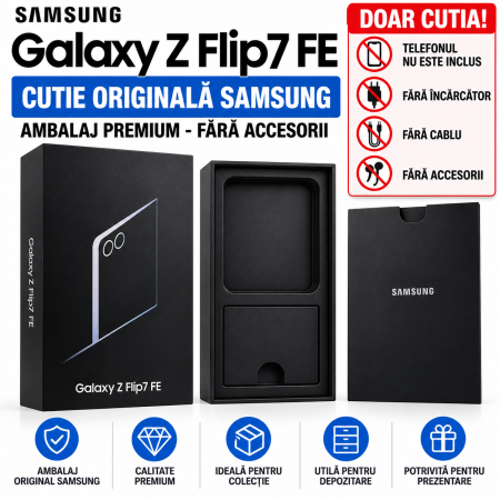 Accesorii telefoane si tablete - Cutie Originala Samsung Galaxy Z Flip7 FE Ambalaj Premium Fara Accesorii