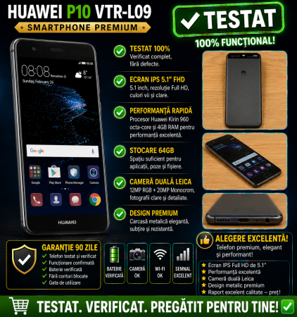 Telefoane mobile - Telefon Huawei P10 VTR-L09 utilizat