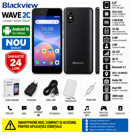 Telefon iHunt - Telefon Mobil Blackview Wave 7C Vitality Orange (Nou)