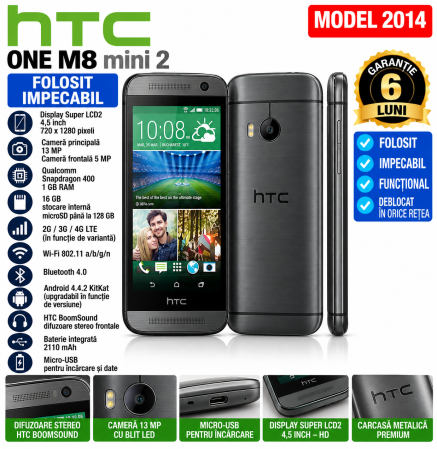 Telefoane Htc - Telefon mobil Htc One M8 mini 2 folosit impecabil