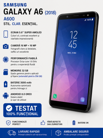 Telefoane Samsung - Telefon mobil Samsung Galaxy A6 A600 2018 folosit