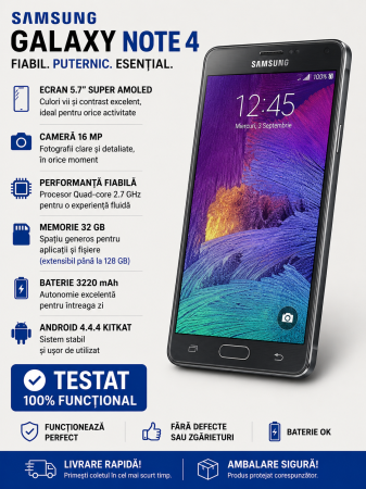 Telefoane Realme - Telefon mobil Samsung Galaxy Note 4 N910 Folosit Stare buna