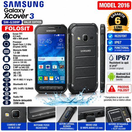 Telefoane Samsung - Telefon mobil Samsung Galaxy Xcover 3 G389F folosit