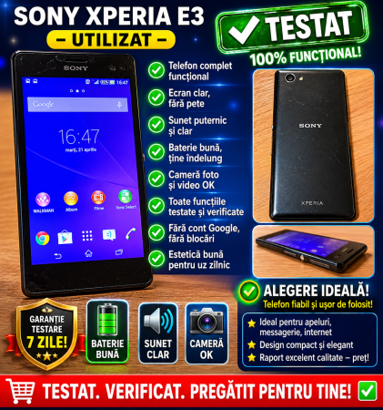 Telefoane Sony - Telefon Mobil Sony Xperia E3 utilizat