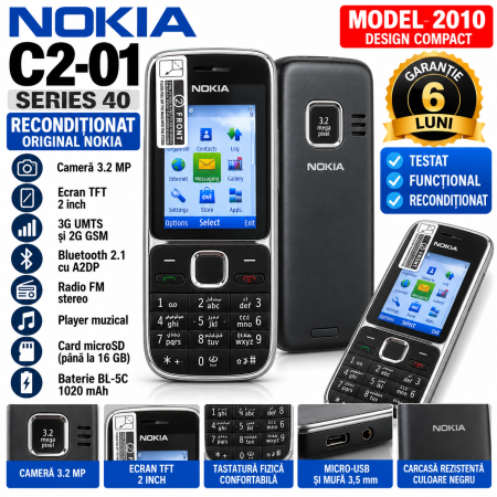 Telefoane Nokia - Telefon Nokia c2-01 folosit grad B