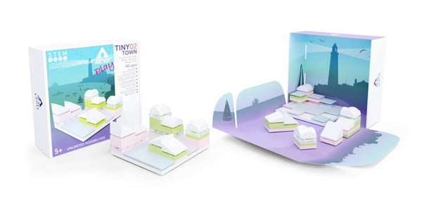 Kit constructie arhitectura - Tiny Town 2 Marina, 40 piece Architectural Model Kit [3]