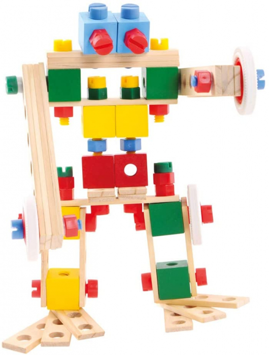 Set constructie din lemn - galetusa cu 120 de piese [2]