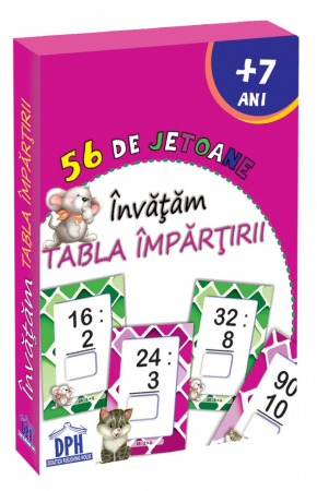 Operatii numerice - 56 DE JETOANE - INVATAM - TABLA IMPARTIRII