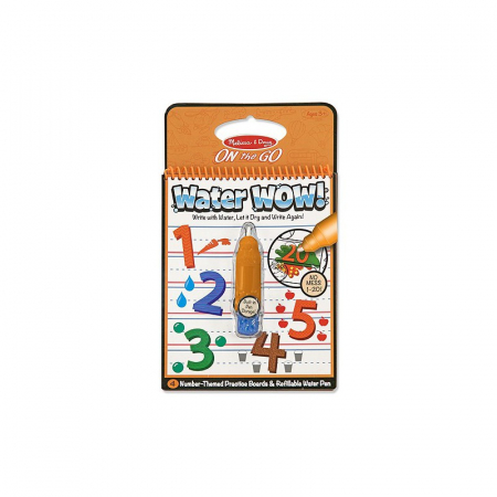 Recunoasterea formelor si culorilor - Carnet de colorat cu apa - Numerele (Water Wow)