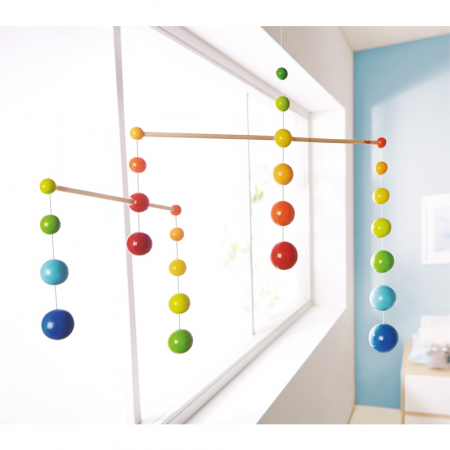 Camera de joaca-accesorii - Carusel lemn - Mobile Rainbow Balls