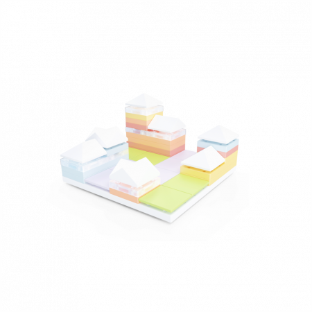 Kit constructie arhitectura - Tiny Town 1, 40 piece Architectural Model Kit [4]