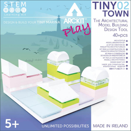 Constructie - Kit constructie arhitectura - Tiny Town 2 Marina, 40 piece Architectural Model Kit