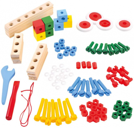 Set constructie din lemn - galetusa cu 120 de piese [4]