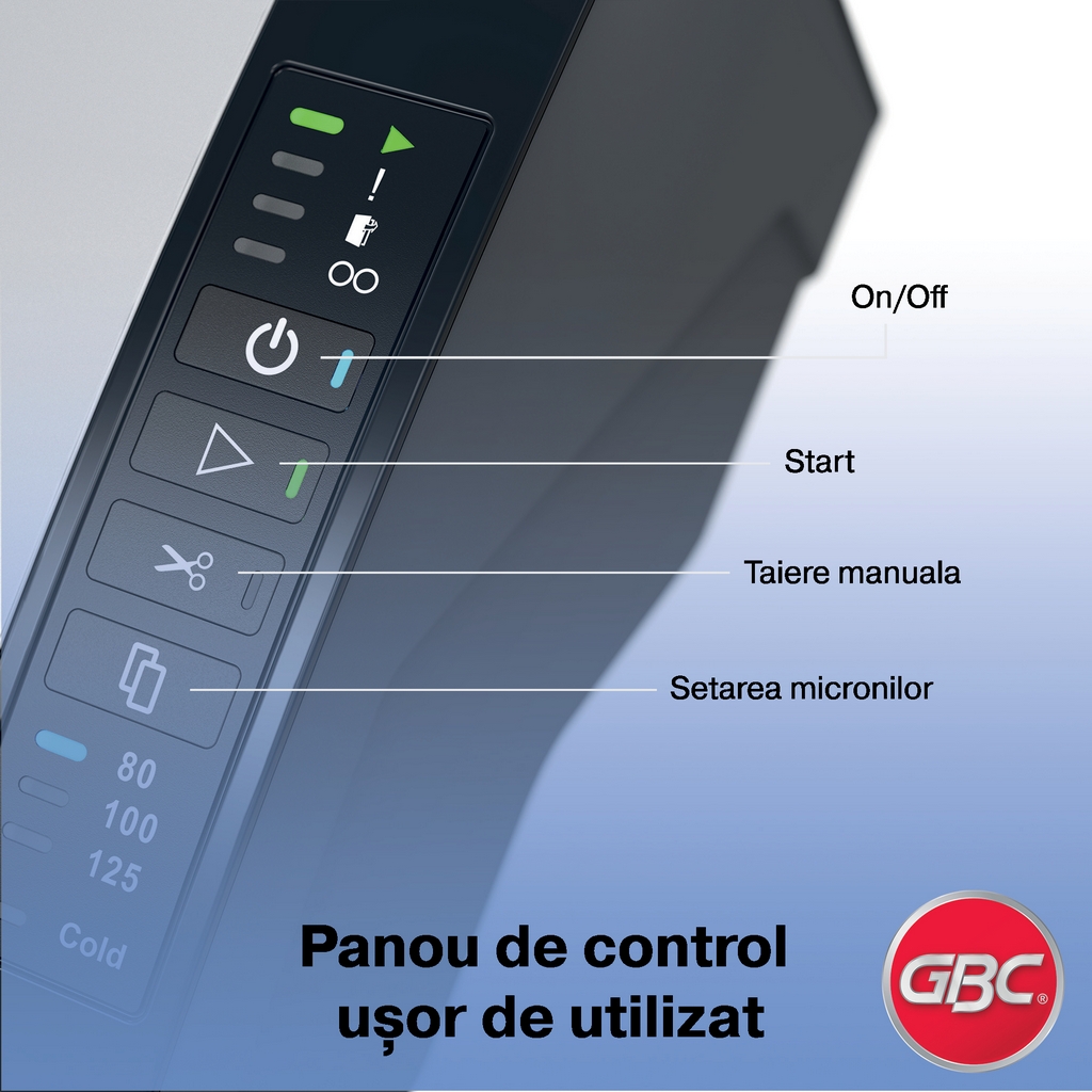 Panou de control ușor de utilizat