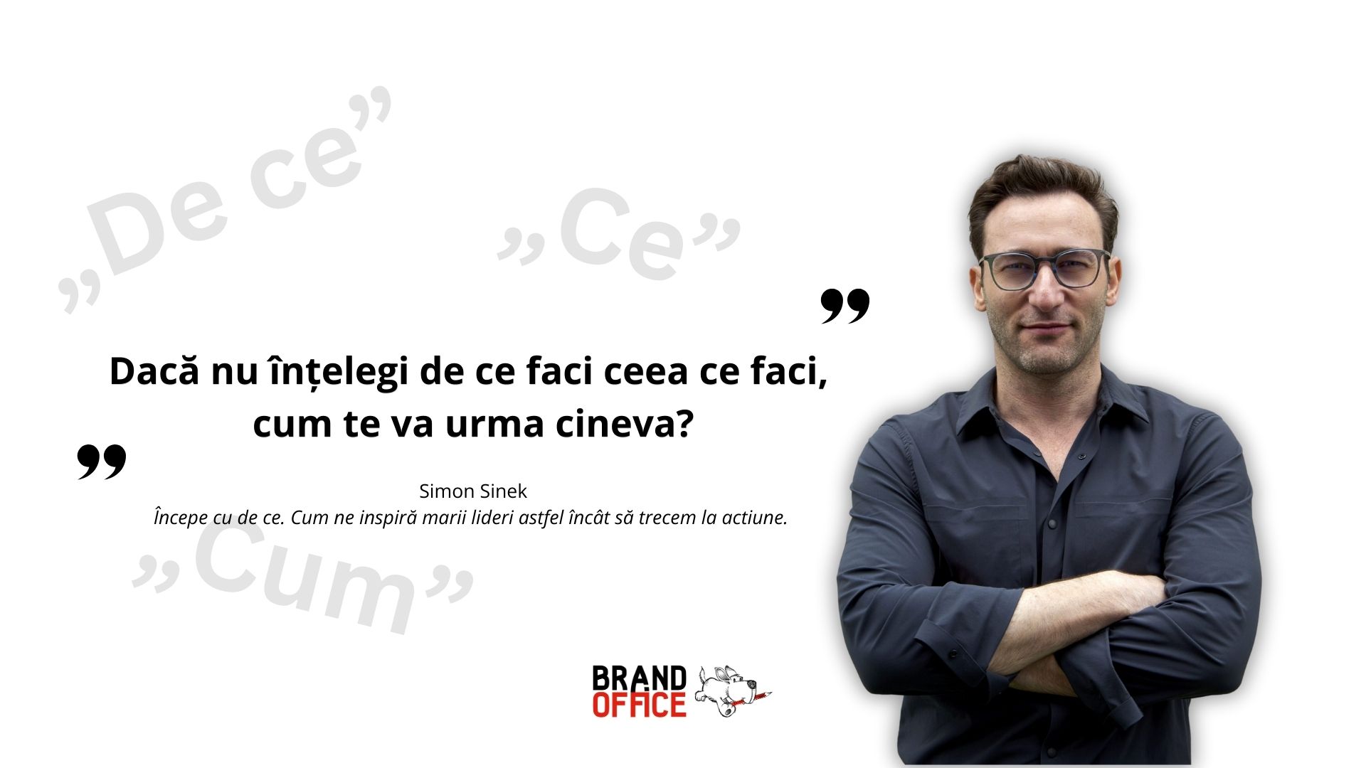 Daca nu intelegi de ce faci ceea ce faci, cum te va urma cineva? Simon Sinek (Începe cu de ce. Cum ne inspiră marii lideri astfel încât să trecem la acțiune)