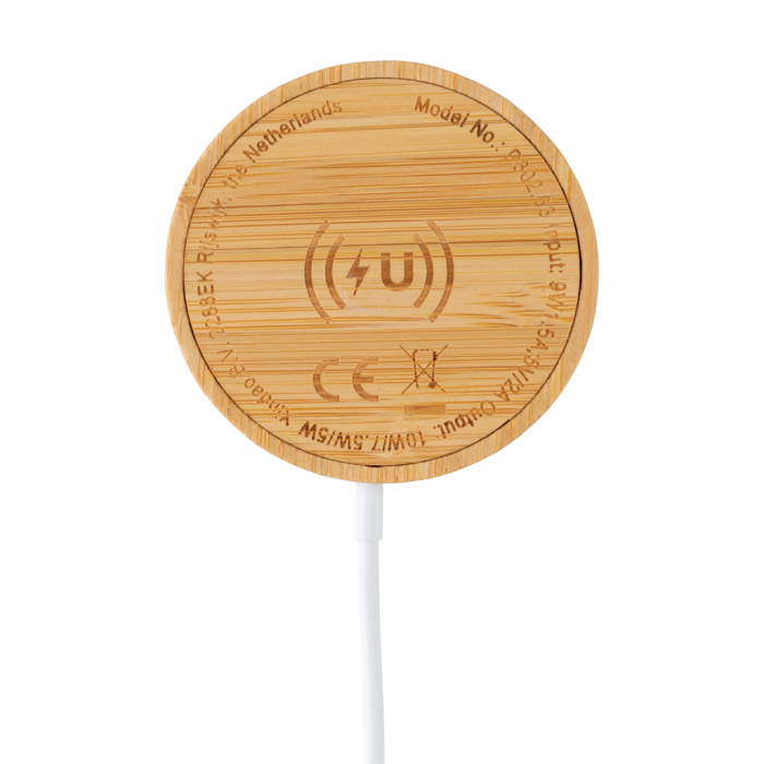 Incarcator wireless magnetic 10W din bambus, elegant, rapid si ecologic [7]