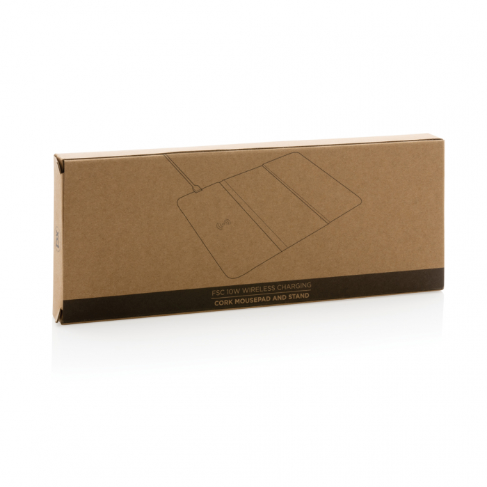 Mousepad din pluta FSC® cu incarcator wireless 10W si suport pentru telefon [11]