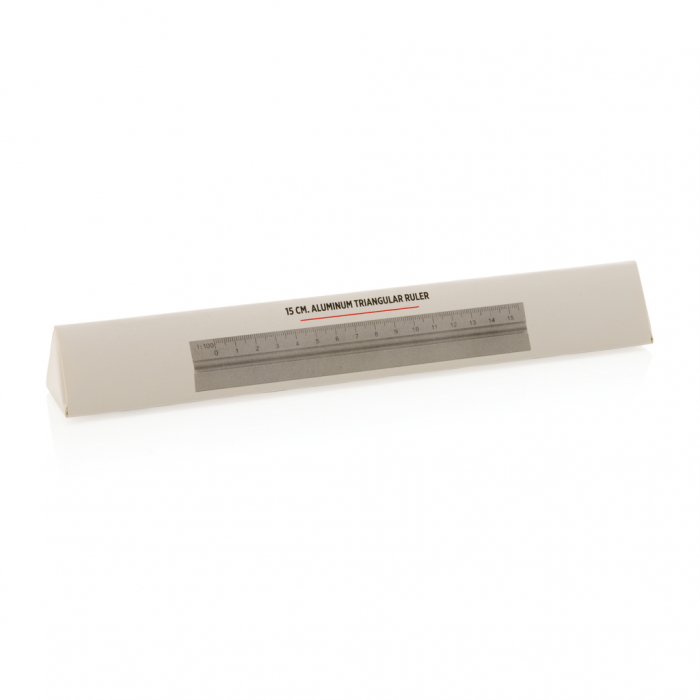 Rigla triunghiulara aluminiu 15 cm cu 5 scale – compacta si portabila [8]