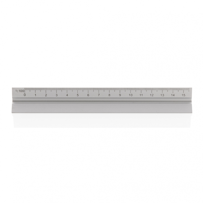 Rigla triunghiulara aluminiu 15 cm cu 5 scale – compacta si portabila [6]