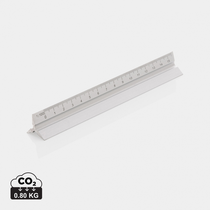 Rigla triunghiulara aluminiu 15 cm cu 5 scale – compacta si portabila [1]