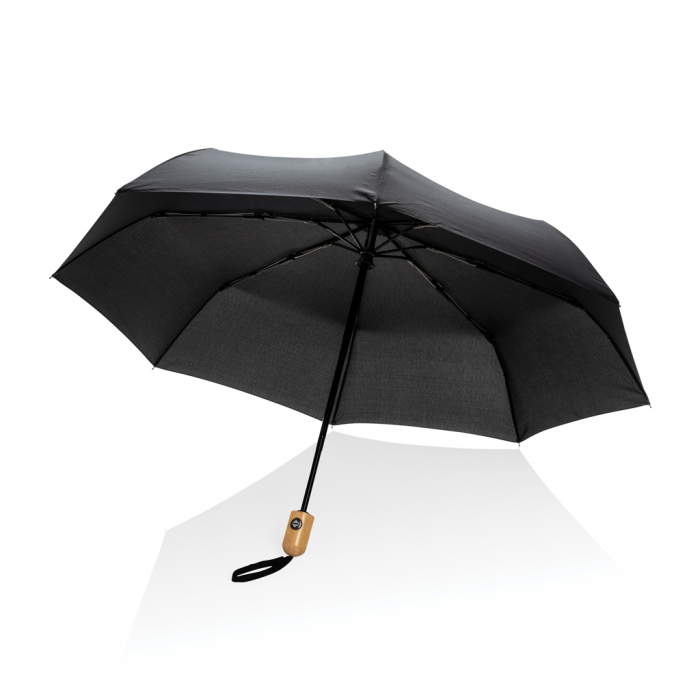 Umbrela automata Impact AWARE RPET 21” cu maner bambus [8]