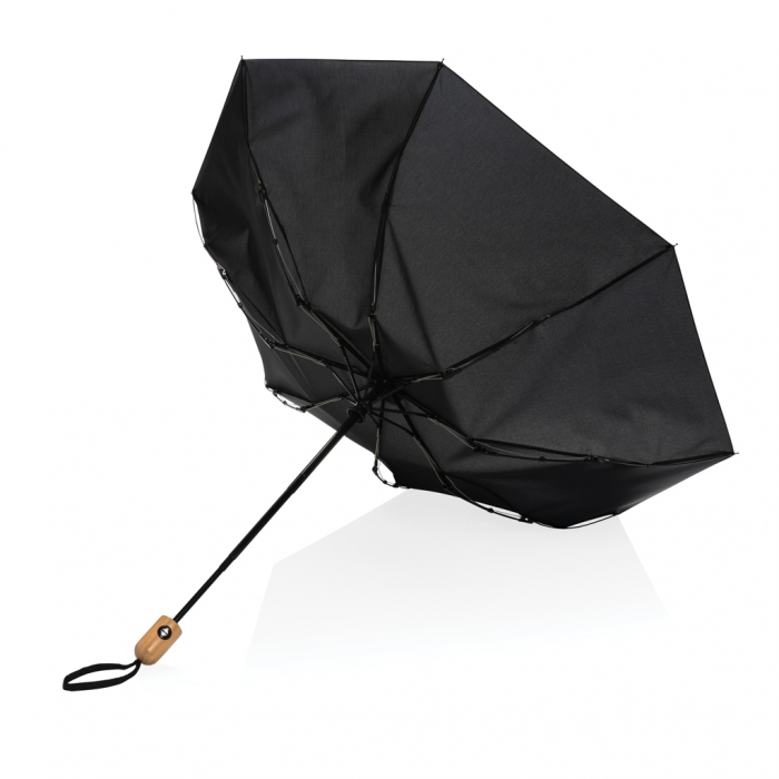 Umbrela automata Impact AWARE RPET 21” cu maner bambus [4]