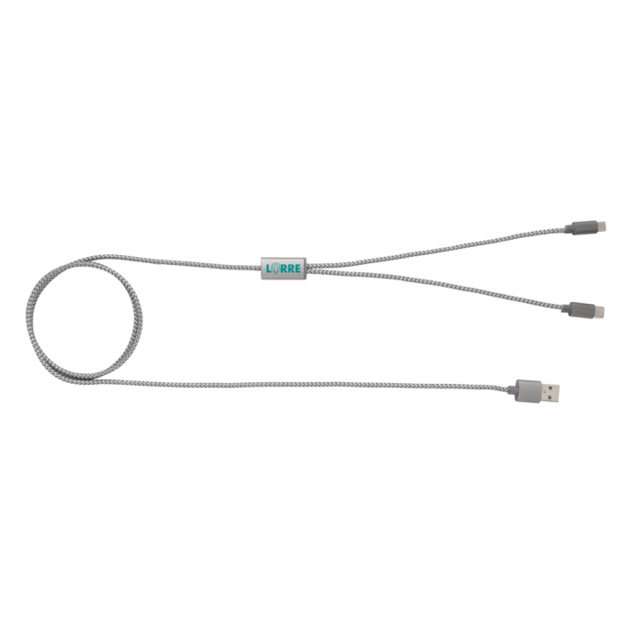 Cablu impletit 3-in-1 – iOS, Micro USB, Type-C, 120 cm [9]