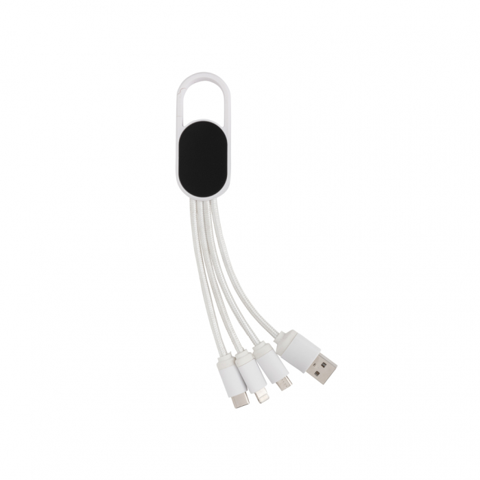 Cablu 4-in-1 cu carabina – iOS, Micro USB, Type-C [2]