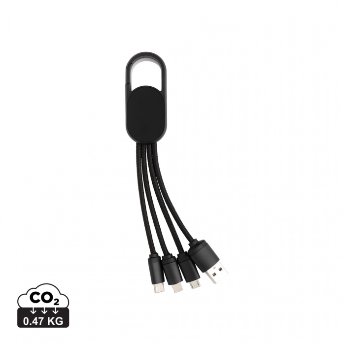 Cablu 4-in-1 cu carabina – iOS, Micro USB, Type-C [1]