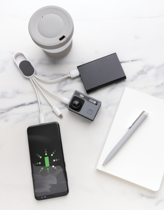 Cablu 4-in-1 cu carabina – iOS, Micro USB, Type-C [4]